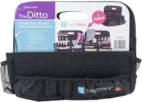 منظم سطح المكتب البلاستيكي من توتالي تيفاني SDTT45BLK - أسود/وردي، أبيض in Kuwait