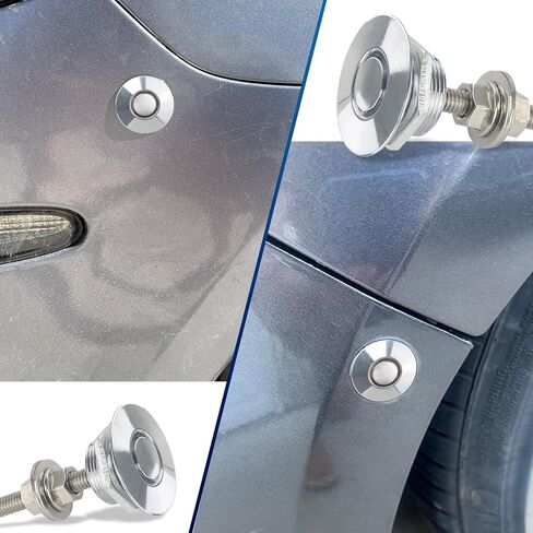 Pack-2 Car Hood Pins, License Plate Lock Clip, 1.18" Push Button Bonnet Pins, Quick Release Bumper Clips, Automobile Lock Latch Pins, Universal for Most Cars, Trucks, SUVs (Black) in Saudi Arabia