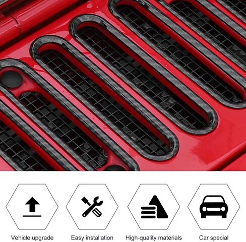 RT-TCZ Hood Vents Cover Trim Decorative Exterior Accessories for Jeep Wrangler JK JKU 2 Door 4 Door 2007-2017,Blue in Saudi Arabia