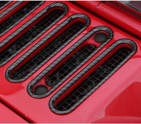 RT-TCZ Hood Vents Cover Trim Decorative Exterior Accessories for Jeep Wrangler JK JKU 2 Door 4 Door 2007-2017,Blue in Saudi Arabia