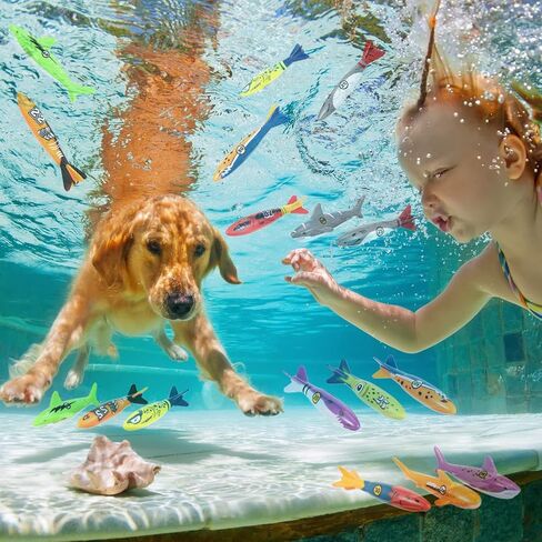 36 Pcs Underwater Diving Torpedo Bandits Pool Toys Underwater Diving Torpedo Bandits Shark Swimming Glides Toys 12 Colorful Fun Toy Training Gift Set for Pool Bath Boys Girls Teens Adults in Saudi Arabia