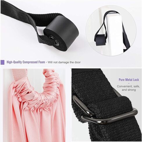 Upgraded Yoga Fitness Stretching Strap with Cushion, Adjustable Height Leg Stretcher Strap Waist Back Bend Assist Trainer, Improve Flexibility, for Dance Ballet Pilates Gymnastics Split Rehab in Kuwait