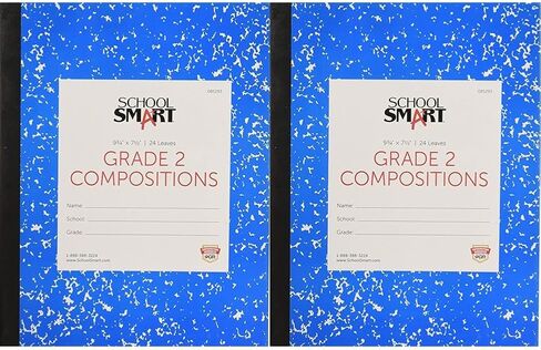 School Smart Skip-A-Line Ruled Composition Book, Grade 2, Blue, 48 Pages in Saudi Arabia