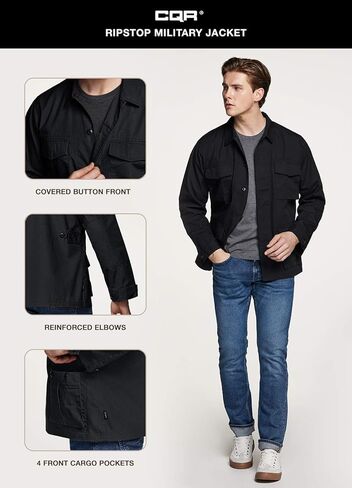 سترة عسكرية كاجوال للرجال من CQR، سترات عسكرية ميدانية مقاومة للماء، سترات للأماكن الخارجية مقاومة للتمزق in Kuwait