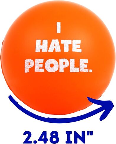 Needzo Anti Stress Balls Assortment, Everything is Fine, I Hate People, Outward Smiles Inward Screams, Funny Gag Gifts for Coworkers, 2.48 Inches (Pack of 6) in Saudi Arabia