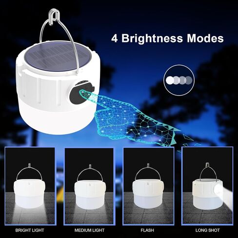 Foldable Rechargeable Camping Lantern, 3 Lighting Modes with 3500mAh Rechargeable Battery, IP65 Waterproof Portable Lanterns for Power Outages, Hiking, Hurricane, Emergency, Home in Kuwait