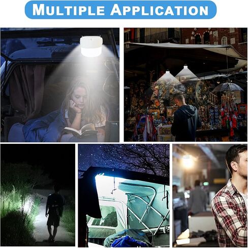 Foldable Rechargeable Camping Lantern, 3 Lighting Modes with 3500mAh Rechargeable Battery, IP65 Waterproof Portable Lanterns for Power Outages, Hiking, Hurricane, Emergency, Home in Kuwait