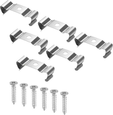 MECCANIXITY T5 Clips Bracket Hanger Fluorescent Tube Light Fixture Holder Clamps with Screws for LED Bulbs Ceiling Lamp, Pack of 20 in Saudi Arabia