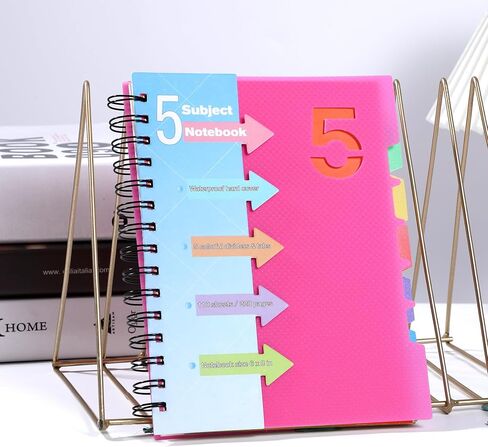 CAGIE 5 Subject Notebooks College Ruled Spiral Notebook 5x7 Hardcover Notebook with Divider Tabs 220 Pages Small Notebook for Work A5 Spiral Notebook College Ruled Notebook for Note Taking School in Kuwait
