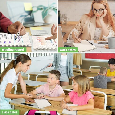 Fuutreo 6 Pack B5 Spiral Notebooks 10.5 x 7.45 Inch College Ruled Journal with Kraft Cover, 70 Sheets (140 Pages) for Study and Office Use(Green Series) in Saudi Arabia