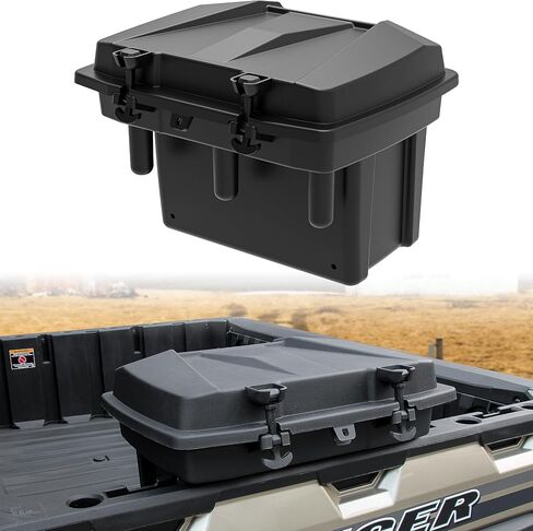 UTV Bed Storage Box for Ranger/General 16-24, Removable Rear Cargo Storage Box Bin Trunk Bed Box with Lid for Polaris Ranger XP 1000 Crew 570 900 General 1000 2016-2024 Accessories in Saudi Arabia