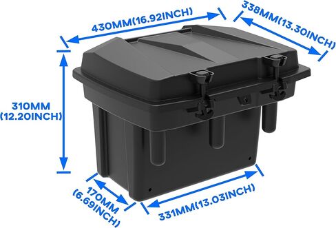 UTV Bed Storage Box for Ranger/General 16-24, Removable Rear Cargo Storage Box Bin Trunk Bed Box with Lid for Polaris Ranger XP 1000 Crew 570 900 General 1000 2016-2024 Accessories in Saudi Arabia
