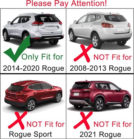 kaungka Cargo Cover Compatible for 2014-2020 Nissan Rogue SV Black Retractable Trunk Shielding Shade (not fit for Rogue Select and Rogue Sport) in Saudi Arabia