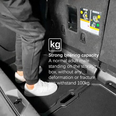 For 2023 Toyota Sienna Trunk storage box for Toyota Sienna 2023 2022 2021 Trunk Cargo Organizer Insert Rear Storage -Portable Car Storage with Lid sorting storage box in Kuwait