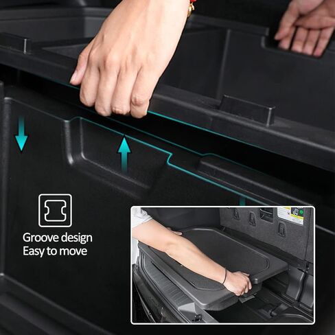 For 2023 Toyota Sienna Trunk storage box for Toyota Sienna 2023 2022 2021 Trunk Cargo Organizer Insert Rear Storage -Portable Car Storage with Lid sorting storage box in Kuwait