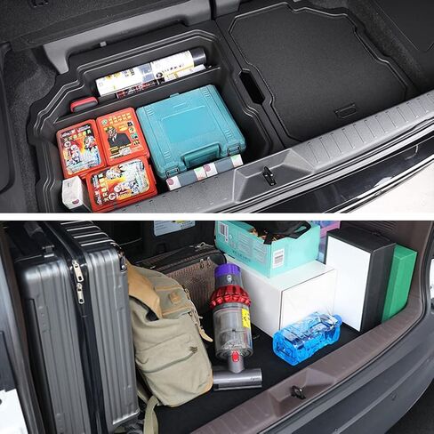 For 2023 Toyota Sienna Trunk storage box for Toyota Sienna 2023 2022 2021 Trunk Cargo Organizer Insert Rear Storage -Portable Car Storage with Lid sorting storage box in Kuwait