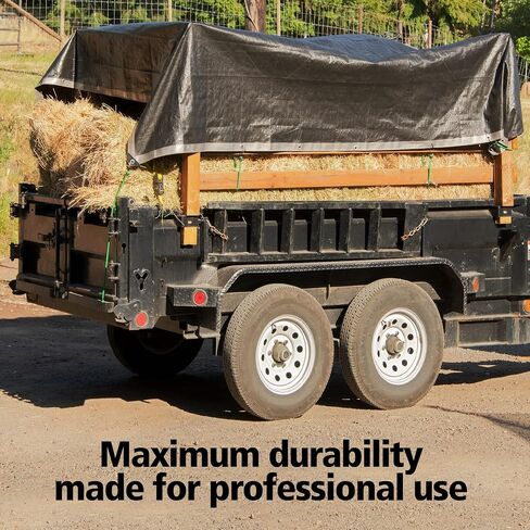 6x8 Ultra Heavy Duty Tarp, Extra Thick 16 Mil, UV Resistant, Grommets Every 18 Inches - Waterproof Plastic Poly Tarpaulin - (Reversible, Silver and Black) (6' x 8') in Saudi Arabia