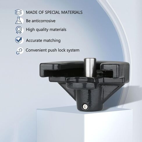 قفل RV / قفل مقرنة المقطورة / قفل مقطورة القارب، قفل مقرنة المقطورة يناسب مقرنة محددة مقاس 2 بوصة فقط، قفل مقطورة آمن، من الفولاذ المقاوم للصدأ والحديد الزهر الأنبوبي - سهل التركيب in Kuwait