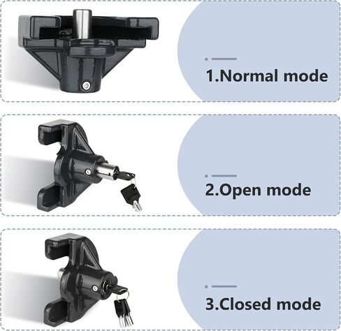 قفل RV / قفل مقرنة المقطورة / قفل مقطورة القارب، قفل مقرنة المقطورة يناسب مقرنة محددة مقاس 2 بوصة فقط، قفل مقطورة آمن، من الفولاذ المقاوم للصدأ والحديد الزهر الأنبوبي - سهل التركيب in Kuwait