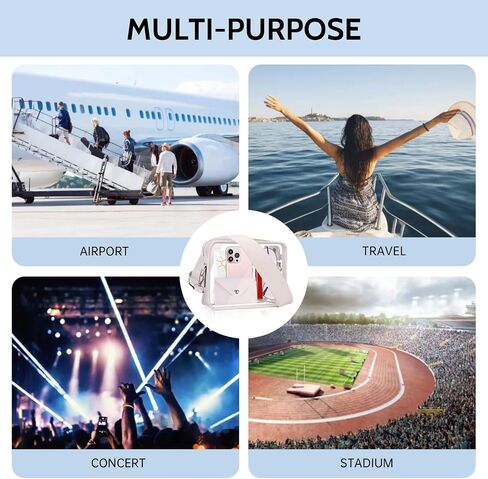 Small Clear Crossbody Bag Clear Bag Stadium Approved for Women Girls Musical Concert Festival Sports Events in Saudi Arabia