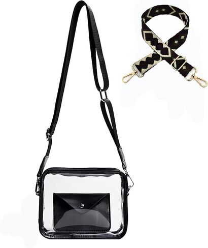 Small Clear Crossbody Bag Clear Bag Stadium Approved for Women Girls Musical Concert Festival Sports Events in Saudi Arabia