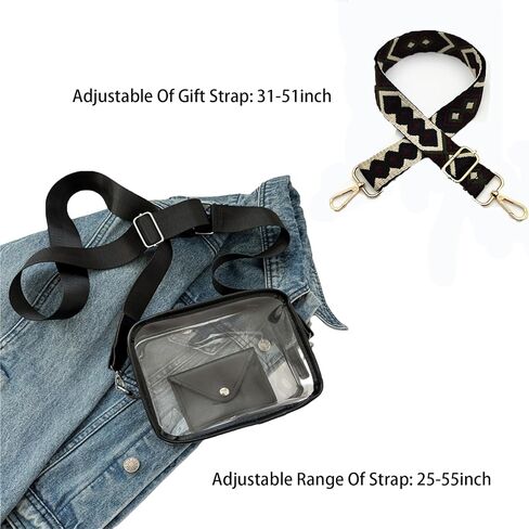 Small Clear Crossbody Bag Clear Bag Stadium Approved for Women Girls Musical Concert Festival Sports Events in Saudi Arabia