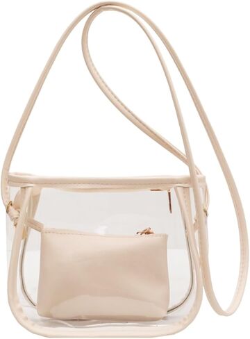 حقيبة صغيرة شفافة تمر بالجسم، حقيبة شفافة معتمدة للنساء والفتيات والحفلات الموسيقية والمناسبات الرياضية in Kuwait