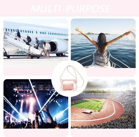 حقيبة صغيرة شفافة تمر بالجسم، حقيبة شفافة معتمدة للنساء والفتيات والحفلات الموسيقية والمناسبات الرياضية in Kuwait