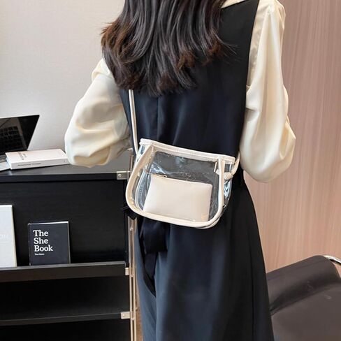 حقيبة صغيرة شفافة تمر بالجسم، حقيبة شفافة معتمدة للنساء والفتيات والحفلات الموسيقية والمناسبات الرياضية in Kuwait