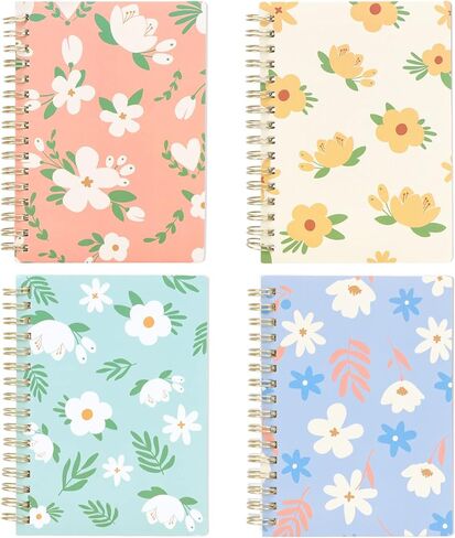 EOOUT 4 Pack Mini Spiral Notebook, A6 Cute Pocket Notebooks, Aesthetic Notebook, Small Journal Ruled Memo Notepad for School for Women for Travel for Kids in Saudi Arabia