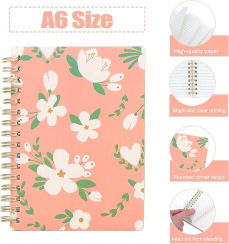 EOOUT 4 Pack Mini Spiral Notebook, A6 Cute Pocket Notebooks, Aesthetic Notebook, Small Journal Ruled Memo Notepad for School for Women for Travel for Kids in Saudi Arabia