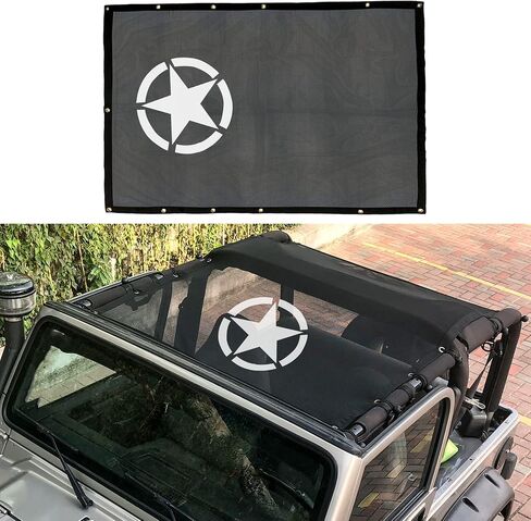 غطاء حماية من الشمس للبيكيني الشبكي من BESTAOO لسيارة Jeep Wrangler TJ 1997-2006 - Star in Kuwait