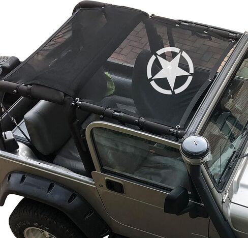 غطاء حماية من الشمس للبيكيني الشبكي من BESTAOO لسيارة Jeep Wrangler TJ 1997-2006 - Star in Kuwait