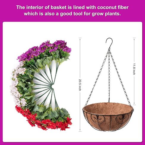 Fall Flowers Artificial for Decoration，Artificial Hanging Flowers for Outdoors,Realistic Silk Petunias Basket Fake Plants,Garden Thanksgiving Autumn Courtyard Front Porch Patio (Orange Brown) in Kuwait