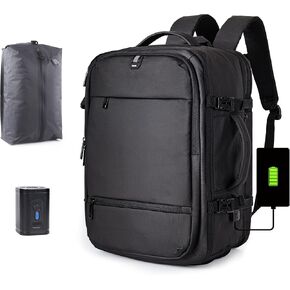 حقيبة ظهر Joryin Air Vacuum للسفر مع مضخة هواء مدمجة، حقيبة ظهر قابلة للتوسيع 80 لتر مع قفل TSA مقاوم للماء للحمل على حقيبة سفر كبيرة لحقيبة ظهر الكمبيوتر المحمول الخاصة بشركة الطيران in Kuwait