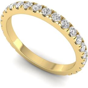 خاتم خطوبة من الذهب عيار 14 قيراط من الألماس المستدير 0.75 قيراط للنساء in Kuwait