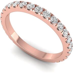 0.75 Carat Round Lab Grown Diamond 14K Gold Engagment Wedding Band For Womens in Saudi Arabia