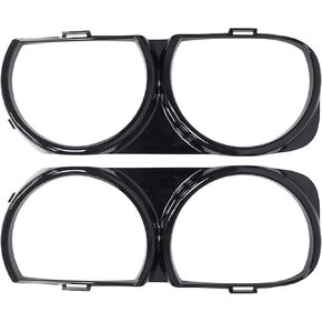 NewYall Pair Black Headlight Bezel Cover Trim for Challenger SRT Hellcat 2015-2020 Only Front Left Driver and Right Passenger Side 68259055AB 68259054AB CH2511102 in Kuwait