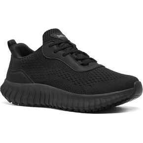 SHULOOK Women's Non Slip Work Shoes Slip-Resistant Kitchen Chef Restaurant Food Service Nurse Shoe Comfortable Mesh Breathable Walking Sneakers Black in Kuwait