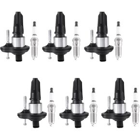 ITOM Ignition Coil Pack and Spark Plugs UF303 Compatible with Buick Rainier 2005, for Chevy Colorado Trailblazer, for GMC 2004-2006 Canyon 2003-2008, for Isuzu Ascender 2006, for Saab L6 4.2L Set of 6 in Kuwait