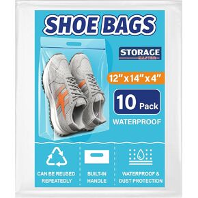 حقائب أحذية مقاومة للماء لتخزين الأمتعة أثناء السفر، حقيبة أساسيات السفر مقاومة للرائحة للرجال والنساء، شفافة (10 عبوات) in Kuwait