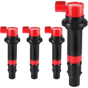 Ignition Coil Pack Fits for R6 YZF-R6 2003-2007, YZF-R6S 2006-2009, YZF-R1 2002-2006, FZ1 2006-2014, Vmax 1700 2009-2016, FZS1 2015 Replace F6T558 2C0-82310-00-00 4PCS Red in Kuwait
