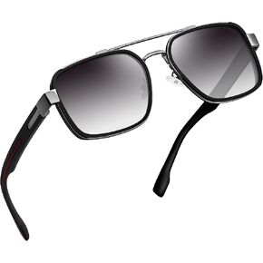 نظارات شمسية Joopin Square Aviator للرجال والنساء نظارات شمسية كلاسيكية مستقطبة للحماية من الأشعة فوق البنفسجية وظلال جسر مزدوج in Kuwait