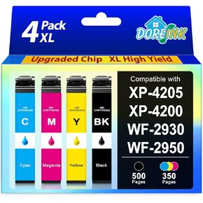 232XL Ink Cartridge Remanufactured for 232XL 232 XLCombo Pack Compatible with WF-2930 WF-2950 XP-4200 XP-4205 Printers, Black Cyan Magenta Yellow 4 Pack in Kuwait
