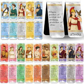Greek Mythology Magnetic Bookmarks, 30pcs Olympian Gods Magnetic Page Clips Bookmarks, Greek Gods Page Marker Clips, Htabiol Greek Mythology Gifts, Suit for Percy Jackson Party, Camp Half Blood Party in Kuwait