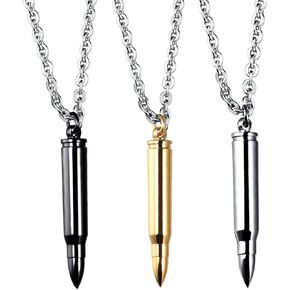 Vanski 3PCS Personalized Stainless Steel Bullet Urn Necklace Keepsake Memorial Ashes Urn Necklaces for Men in Kuwait