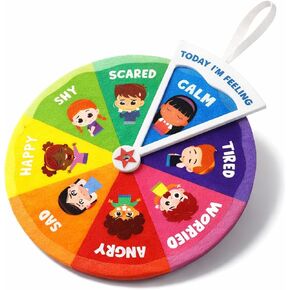 Feelings Wheel,11.22inch Emotion Wheel for Preschool Children with Emotional Expression Needs, Portable Felt Communication Tool for Classrooms in Kuwait