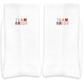 Socks Gifts for Bride, Bridesmaid - Favors for Wedding, Bridal Shower - Embroidered Socks for Women in Kuwait