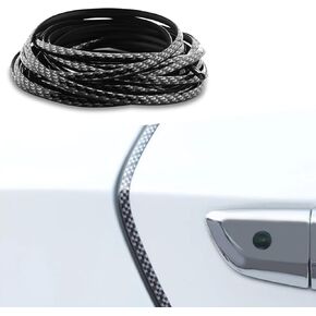 Car Door Edge Guards, 16.4Ft (5M) Rubber U Shape Cars Door Bumper Guards, Anti-Collision Car Doors Seal Protector Rubber Edge Trim for Most Cars Trucks SUV (Carbon Fiber) in Kuwait
