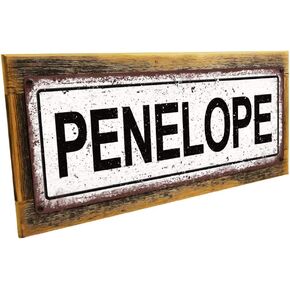 Framed Penelope 6"x16" Metal Sign, Wall Décor for Kids Room and Nursery in Kuwait